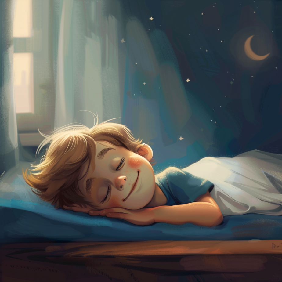 fabio770694 a little boy sleeping with a smile cartoon style 02a7aba7 4aff 4108 ac35 52567418462a